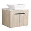 24 " Modern Design Float Bathroom Vanity With Ceramic Basin Set,  Wall Mounted White Oak Vanity  With Soft Close Door,KD-Packing,KD-Packing,2 Pieces Parcel