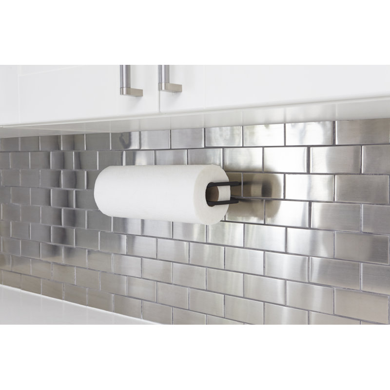 Black Metal Wall Mount Paper Towel Holder