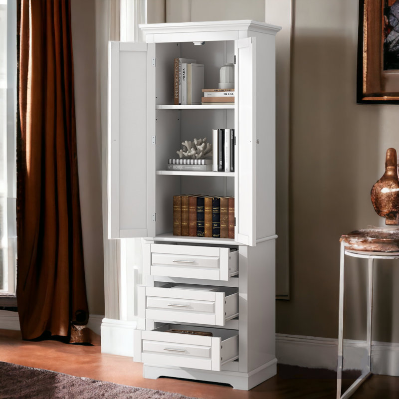 Barnetta 24.2'' Wide 3 - Drawer Storage Cabinet, White