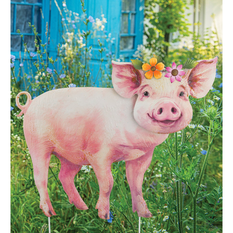 Farm Garden Stake - Pig