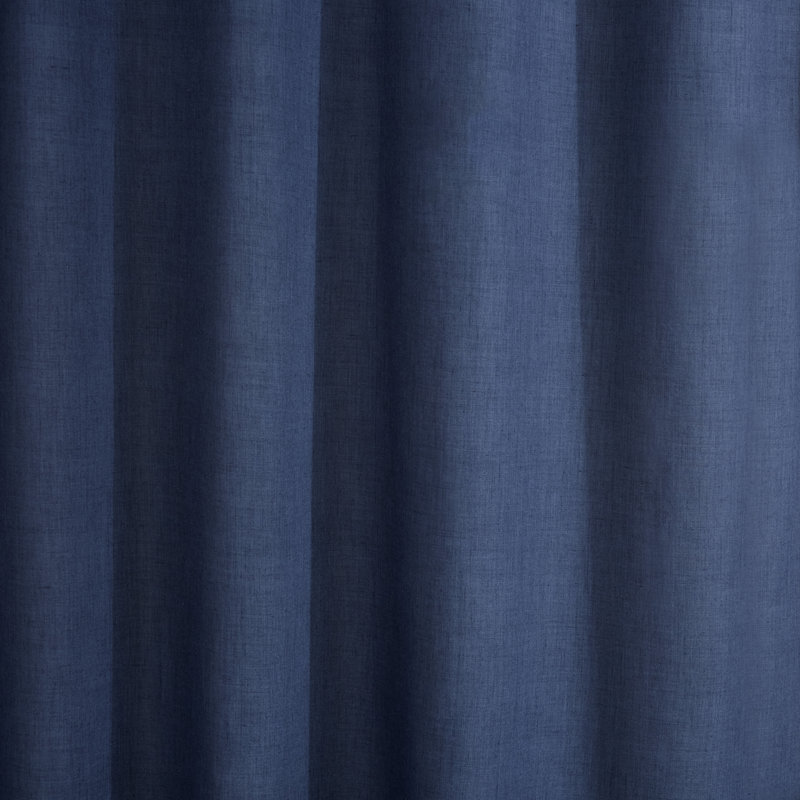 Lauren Ralph Lauren Tyler 100% Blackout Cotton Blend with Lining Back Tab/Rod Pocket Curtain Panel, Indigo, 50" W x 96" L