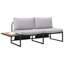 Light Grey, Black, Wood, Fabric, Wood Large Seats Many