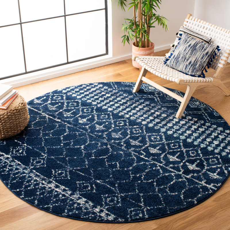 Metivier Geometric Area Rug, Round 201 cm