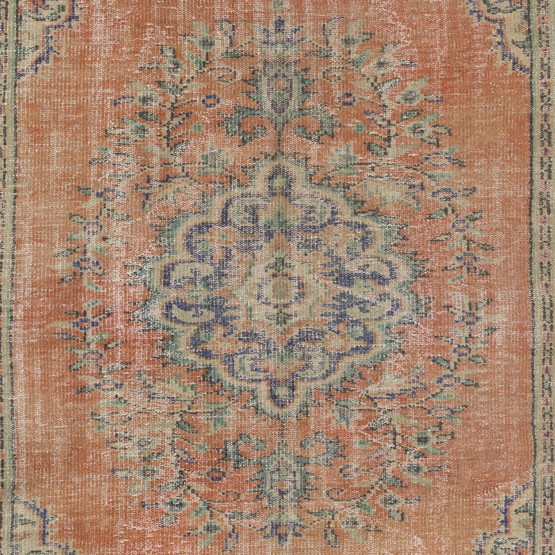 Tapis oriental rétro style turc, tapis en laine de style tribal noué à la main