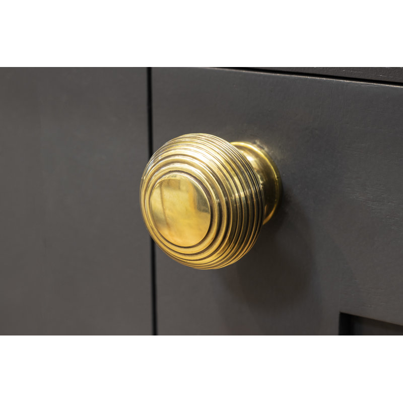 Aged Brass Beehive Cabinet Knob 40mm, 4