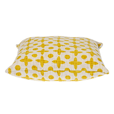 Parkland Collection Transitional Print Yellow Square 18" x 18" Pillow