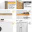 Meuble-lavabo de salle de bain avec lavabo, 2 portes et tablette de rangement ouverte-1269309939