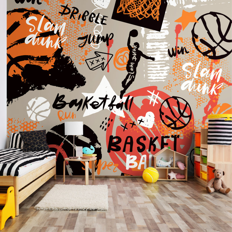 Lionville Matte Wall Mural, 280cm L x 350cm W, Orange