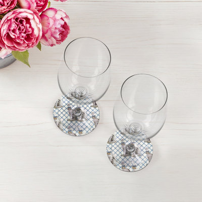Sous-verres ronds en cuir Regal