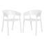 Fauteuil de salle à manger d'extérieur H 29 po Delron-1126938658