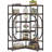 7-Tier Corner Bookcase Particleboard 1 Piece Corner Bookcase Red Versatile Design