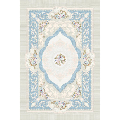 Stylish Woven Carpet (4 x 6 Feet), 100% Polyester, 0.3 in Pile Height | Antibacterial, Non-Slip PVC Dot Underside | Machine Washable, 3D Digital Printed Design | Perfect for Living Room, Bedroom & Office Decor