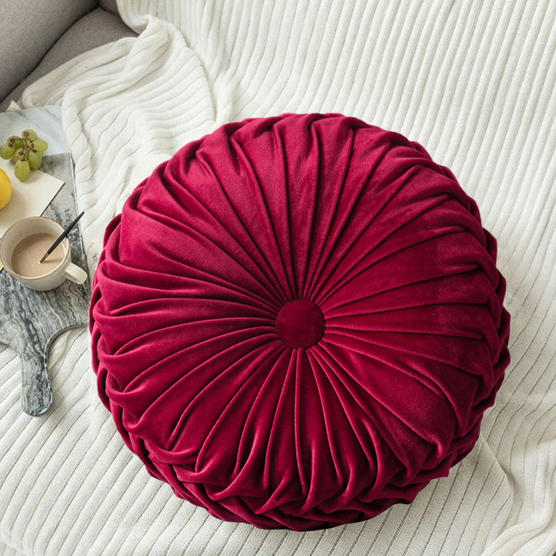 Reversible Throw Pillow, Dark Red