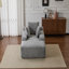 Lit de jour moderne rembourré avec 3 coussins décoratifs et accoudoirs larges pour le salon, aucun assemblage requis-1234374983