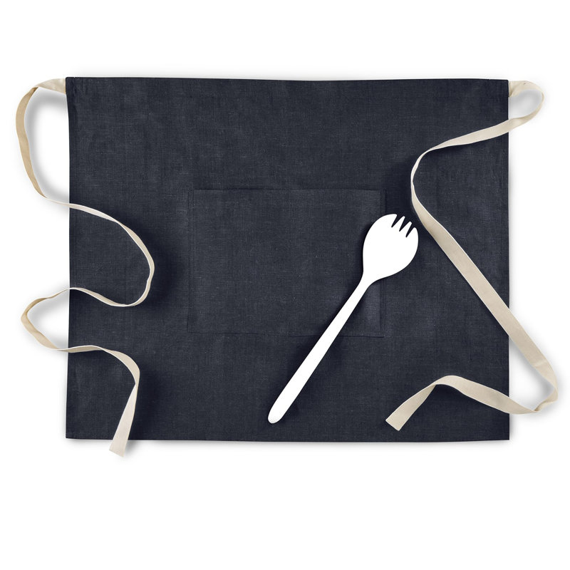 100% Pure Linen Bistro Apron, Indigo