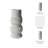Stoneware Decorative Vase With Sculptural Ridged Textured Form-813011827