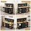 60 Inch Heavy Duty Workbench With Storage Cabinet, Wooden Top, 2000 Lbs Capacity, Large Garage Work Table With Pegboard, Power Outlet