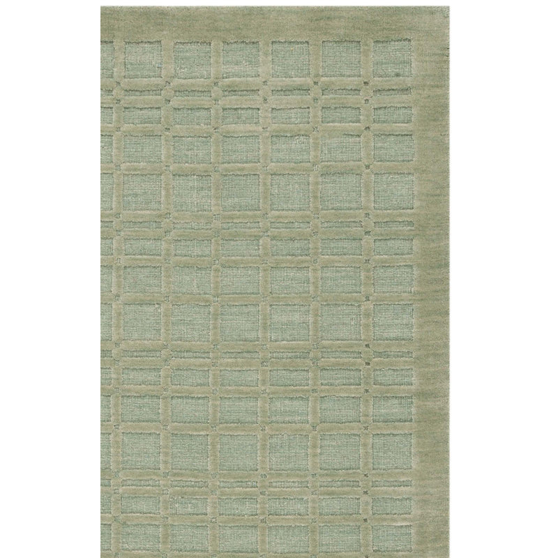 Tapis géométrique en laine / coton tissé à la main Keyjuan, Rectangle 5 po x 8 po