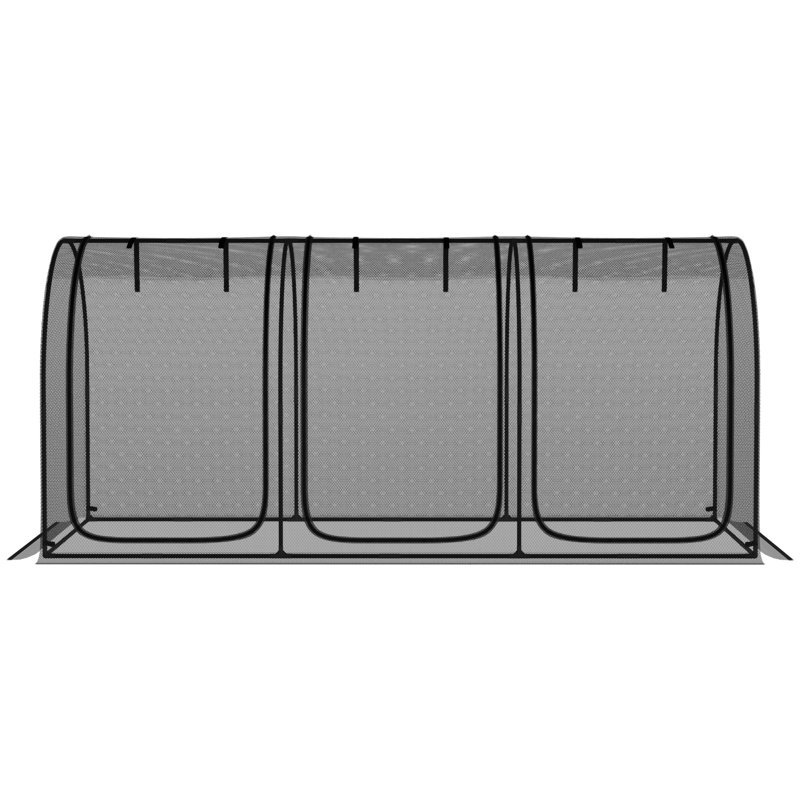 Black Mesh Plant Protection Tent with Zippered Doors