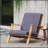 Modern Adirondack Club Chair – Acacia Wood With Cushion – Weather-Resistant, Horizontal Slats, Perfect For Outdoor Relaxation-1158177166