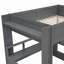 Lit mezzanine en bois avec bureau, tablettes multiples, DEL et station de charge