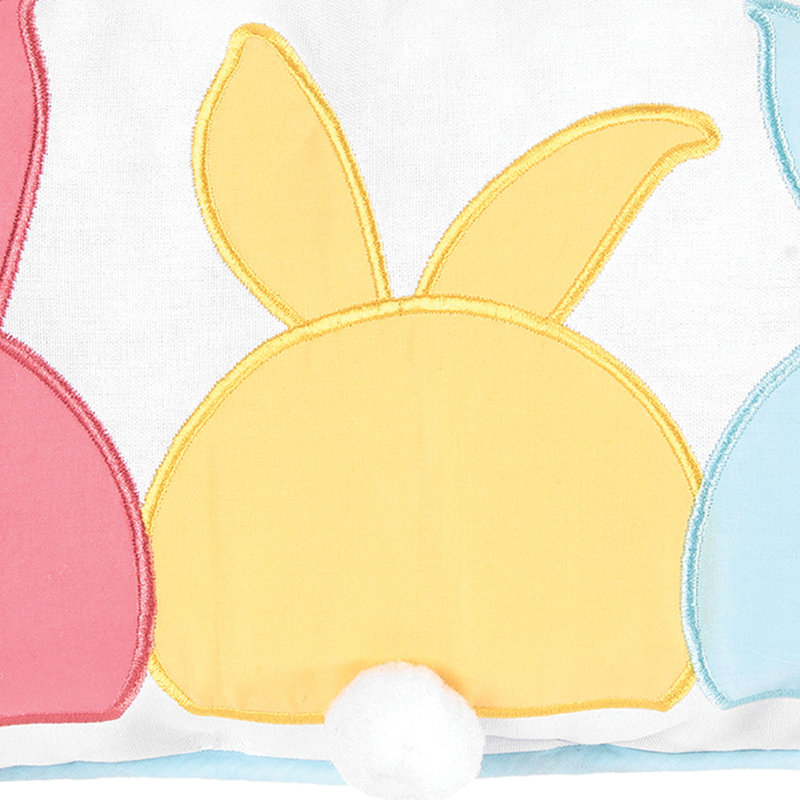  Easter Bunny Bum Spring Applique Throw Pillow