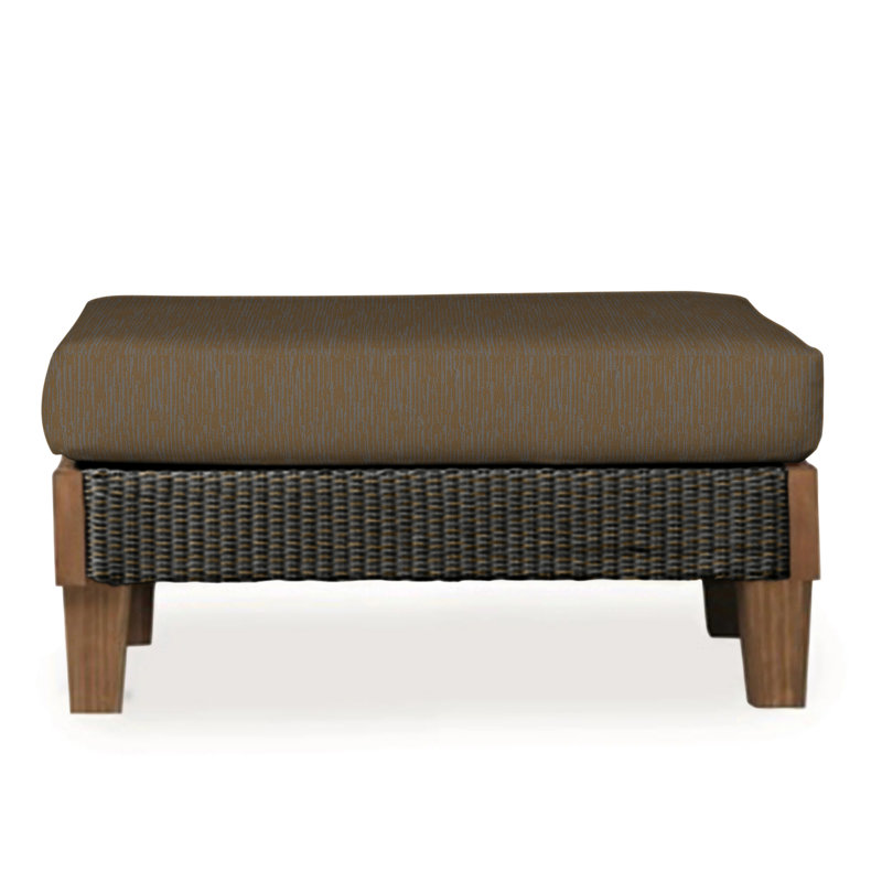 Catalina Outdoor Ottoman, Canvas Black Sunbrella® Canvas, Mink