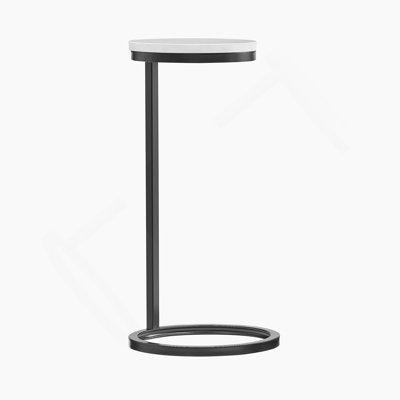 Round Accent Table With Metal Leg