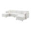 Canapé modulaire en chenille avec coussins doubles-466173736
