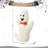 18"H Halloween Hooked Ghost Shaped  Pillow