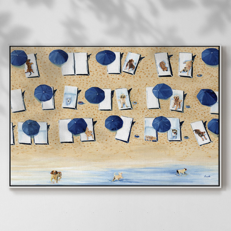 «Dogs Permis», reproduction d'art sur toile, Blanc, H 17 po x l 25 po x P 2 po