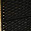 Paravent 4 panneaux de 5,6 pi de hauteur Noir avec motif moderne tissé à la main et plateau arqué séduisant pour la maison. Chambre polyvalente, bureau. Structure en bois, sangles en polypropylène.