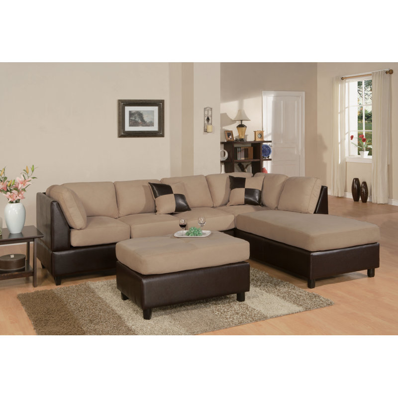 Meece Reversible Coner Sofa, Hazelnut