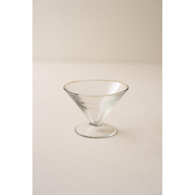 Hammered Glass Martini Glass