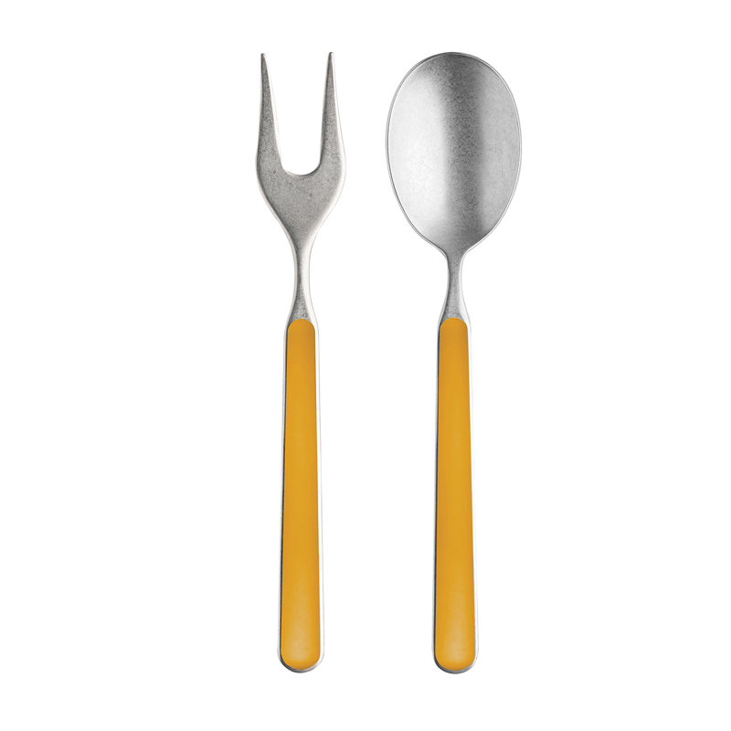 Fantasia Pewter Serving Set - Mustard, Mustard