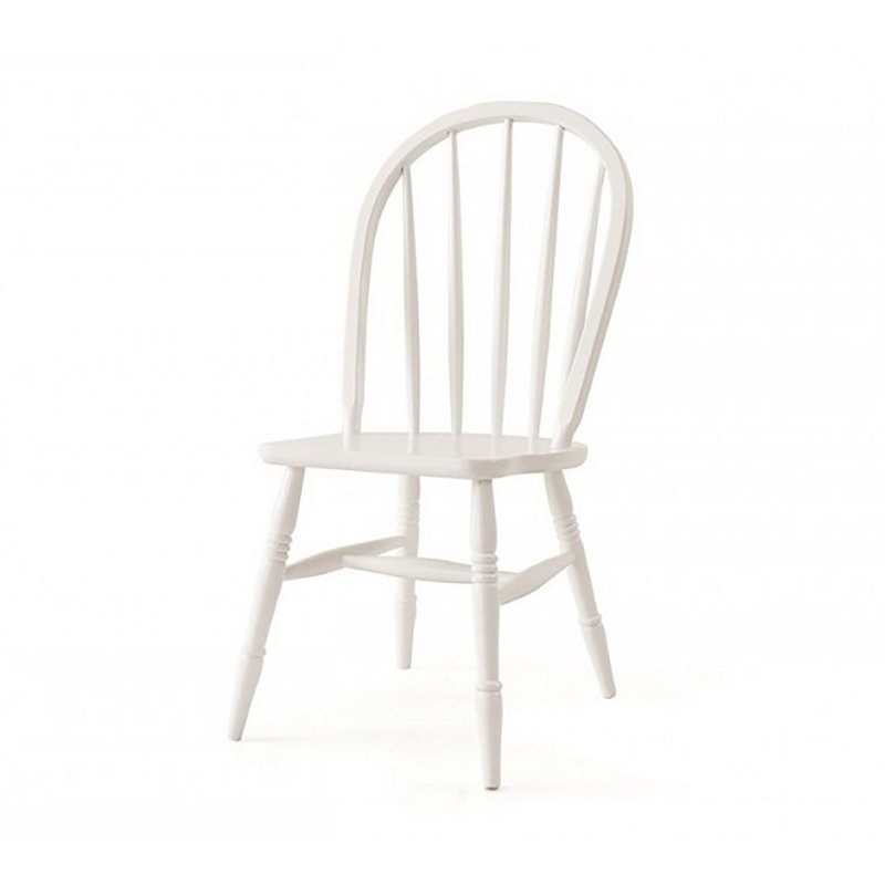 Chaise blanche élégante, 100% bois de hêtre, 39,4 po x 17,7 po x 19,7 po | Plateau en panneau de fibres à densité moyenne durable, épaisseur de 0,71 pouce | Conception élégante et traditionnelle pour la salle à manger ou le bureau, mélange parfa