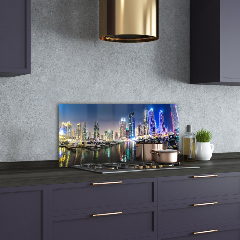 50cm W x 100cm L Glass Peel and Stick Panel