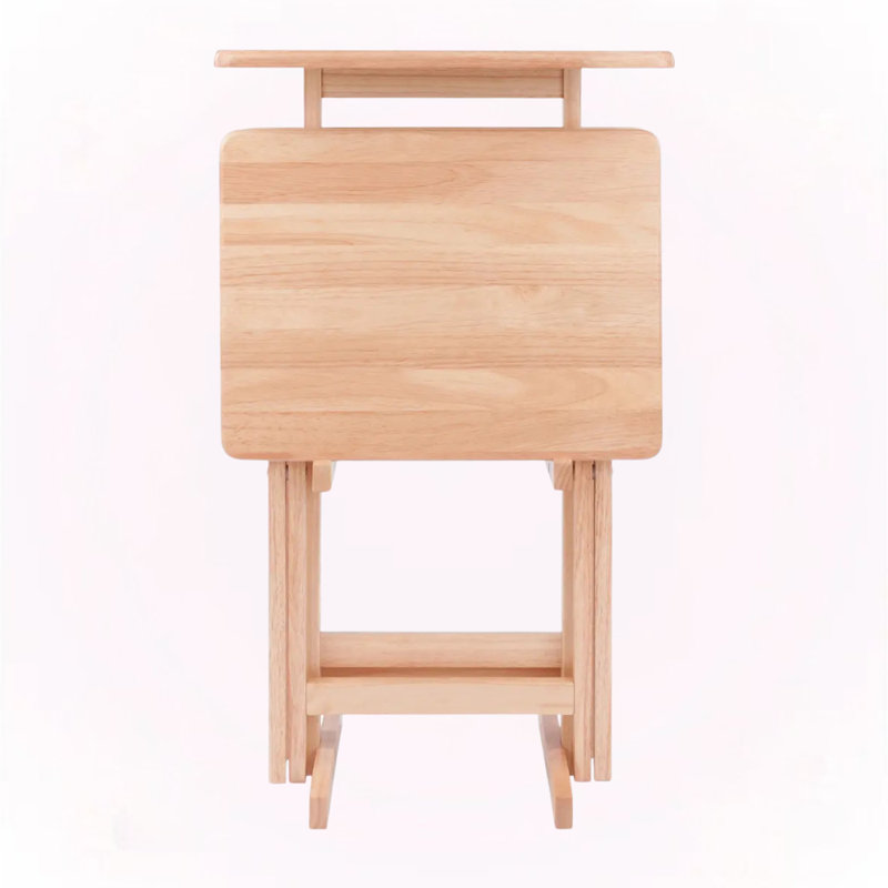 Ensemble 3 pièces table de collation Pembroke au fini naturel, Brun naturel