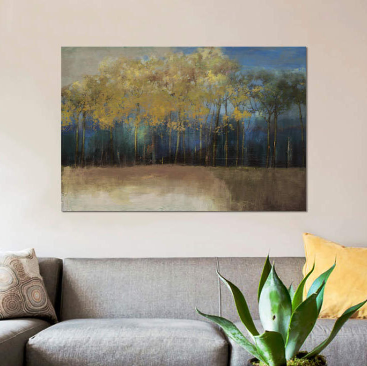 «Night Comes» par PI Studio - reproduction sur toile tendue, H 40 po x l 60 po x P 1,5 po, Toile tendue, Pas de tapis