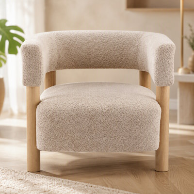 Fauteuil d'appoint rembourré en boucle