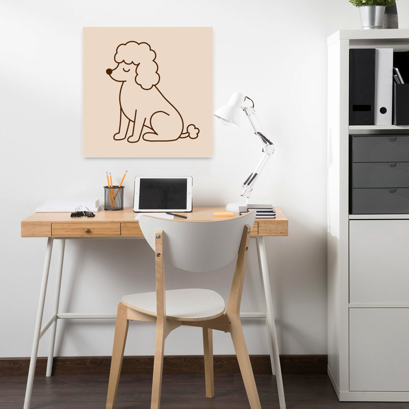 «Susie The Dog3», art mural contemporain abstrait, H 18 po x l 18 po