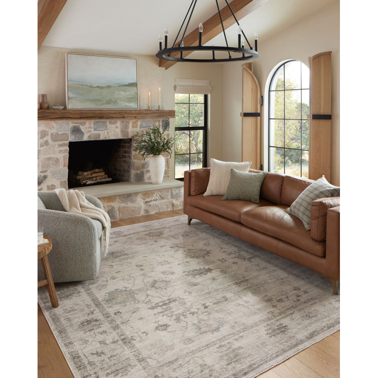 Simpli Home Lester 8 x 10 Area Rug in Natural,Silver