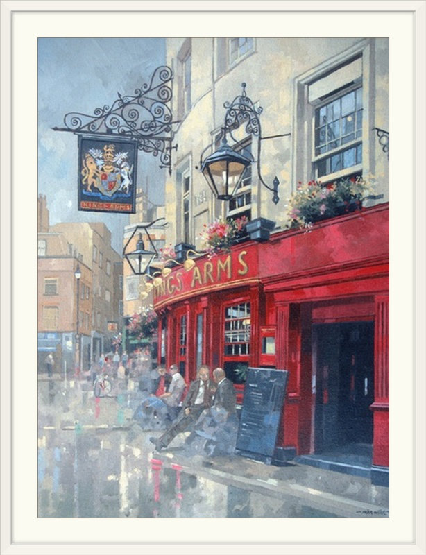 Noldon " The Kings Arms, Shepherd Market, London " by Peter Miller, 30" H x 22" W x 1.5" D, Canvas