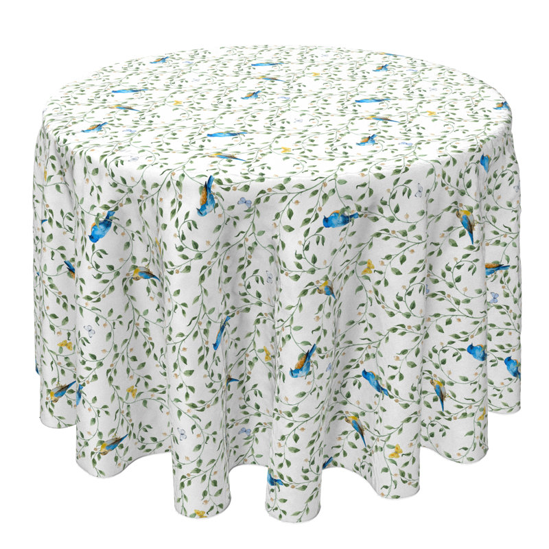 Sheelagh Round Floral Cotton Twill Tablecloth