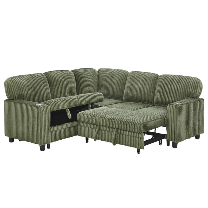 L-Shaped Sectional Sofa Bed
