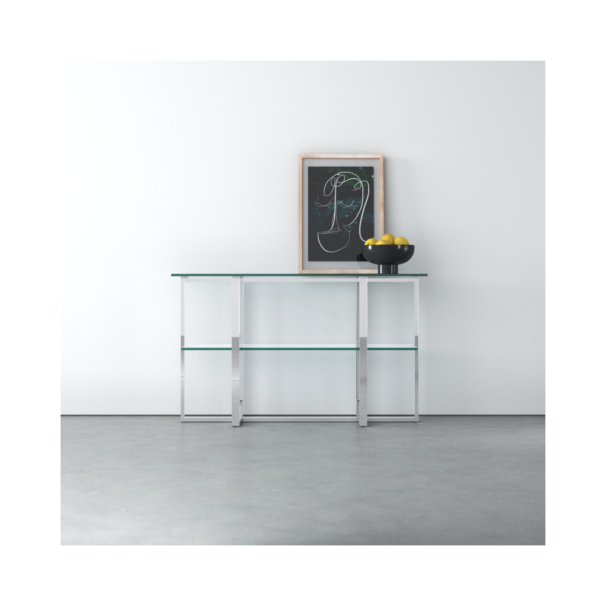 Dern Glass 50" Wide Console Table
