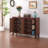 Painted four-door multi-functional accent cabinet