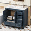 Meuble-lavabo 36 po avec lavabo en céramique 36 po, armoire de rangement abondante, 2 portes à fermeture douce et 5 tiroirs-9028354