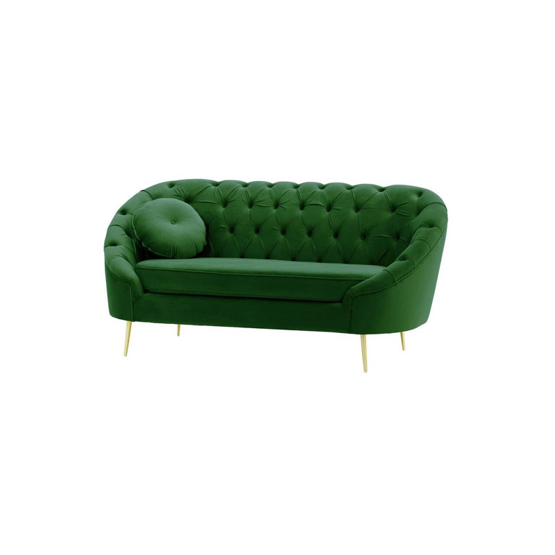 Bariaa 2 Seater Velvet Sofa, Green