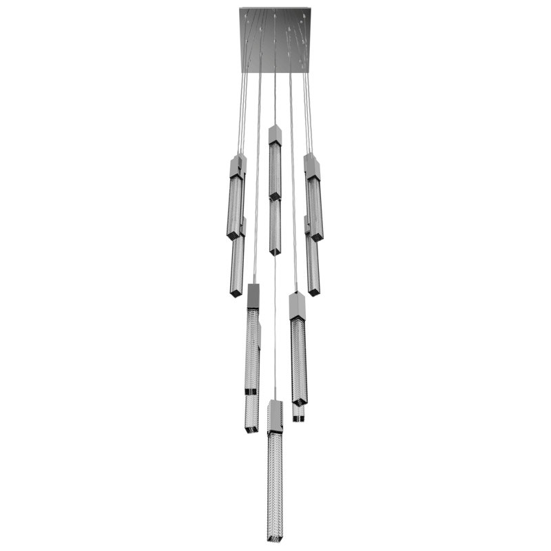 Boa 13 - Light Cluster Pendant, Polished Chrome